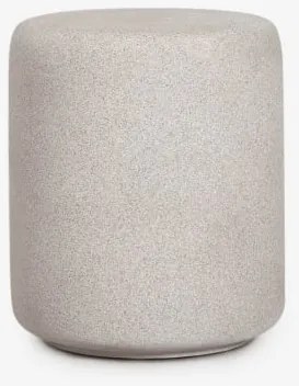 Stolik Pomocniczy Ogrodowy Okrągły Ø35 Cm Z Cementu Elyndra Sand Grey - Sklum