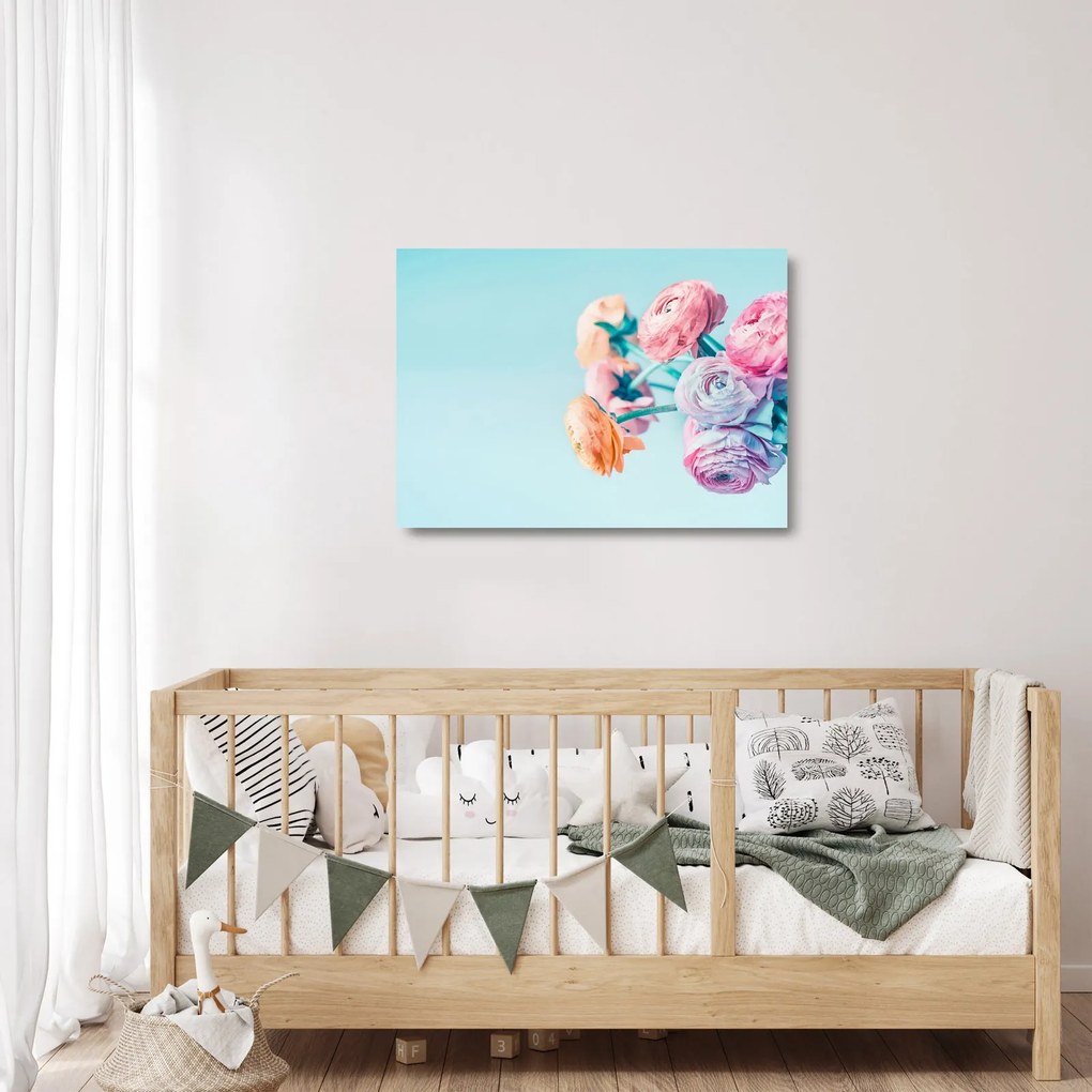 Obraz na szkle - Kwiaty w wazonie (70x50 cm)