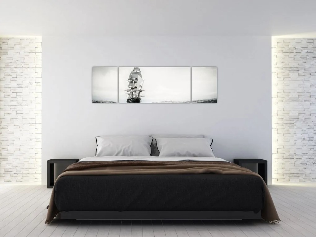 Obraz - Statek płynący po oceanie (170x50 cm)