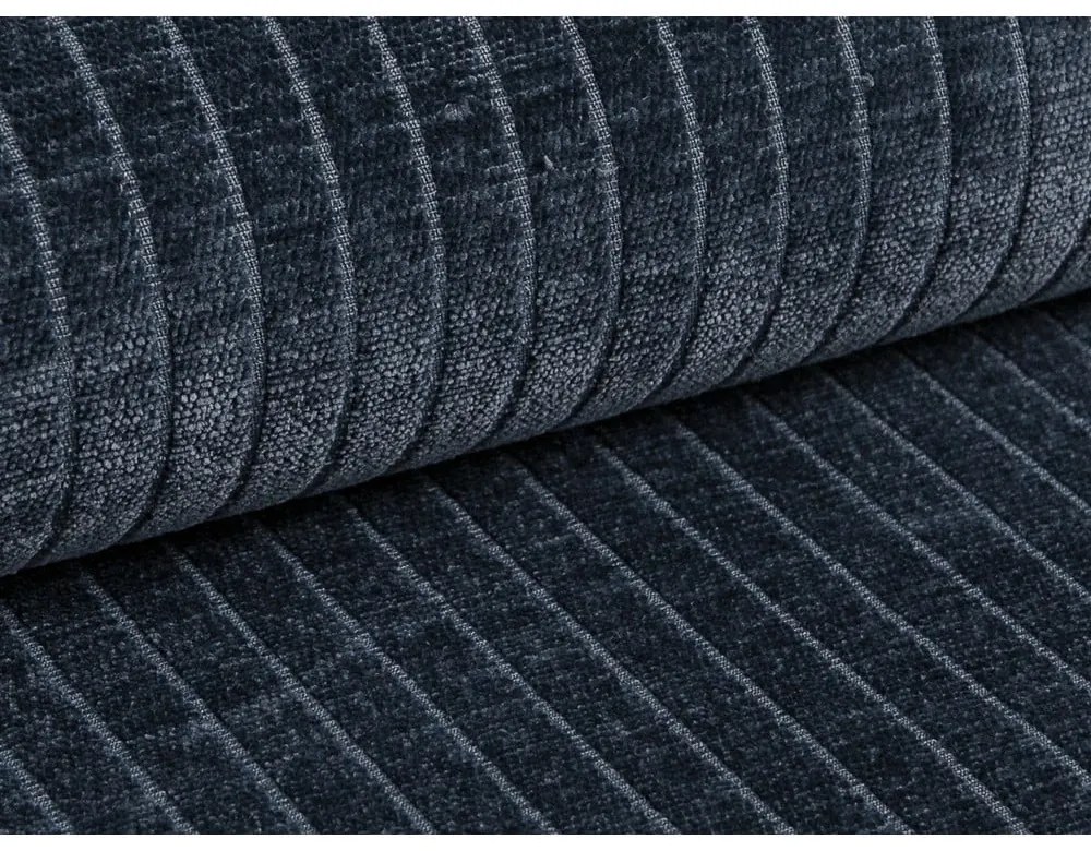 Ciemnoniebieska sztruksowa sofa 364 cm Bergamo – Cosmopolitan Design