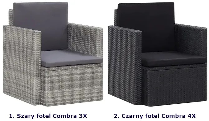 Fotel ogrodowy z poduszkami - Rifo 3X