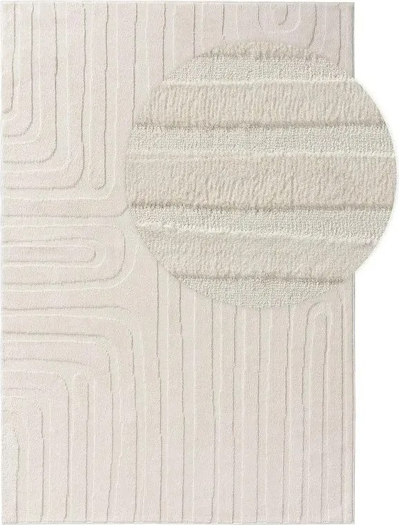 Jasny dywan ze strukturalnym wzorem Paloma