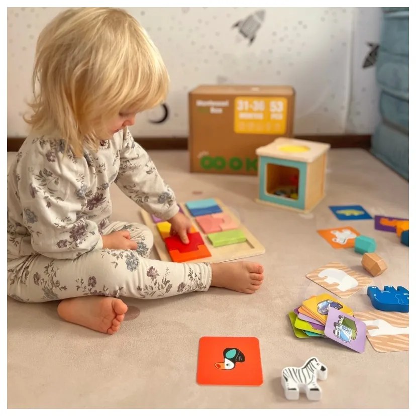 Tooky toy box pudełko xxl montessori edukacyjne 7w1 sensoryczne 31-36 mies.