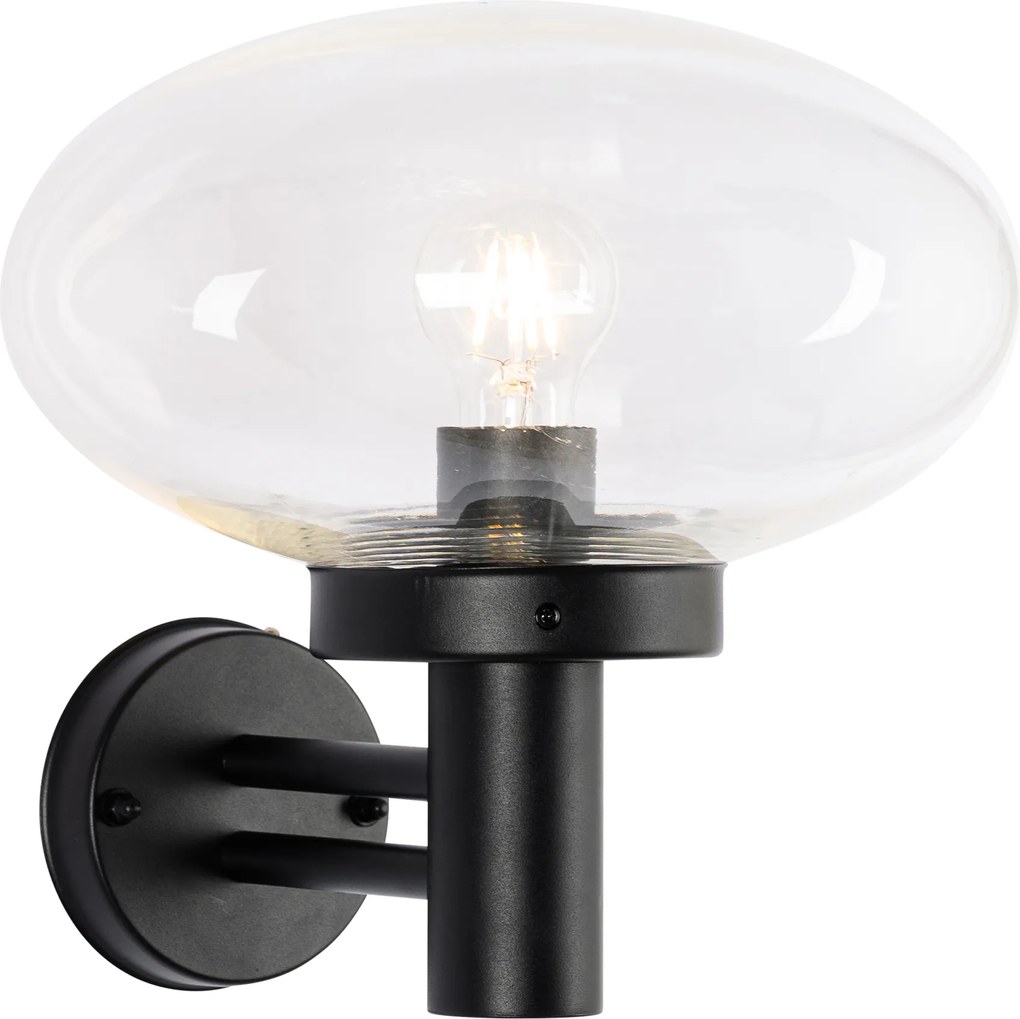 Nowoczesna lampa ścienna zewnętrzna czarna - Elly