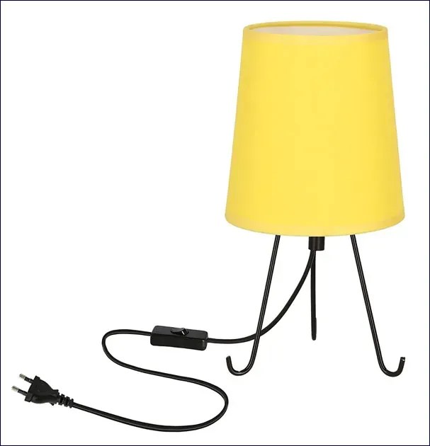 Lampa stołowa z żółtym abażurem G6-K50