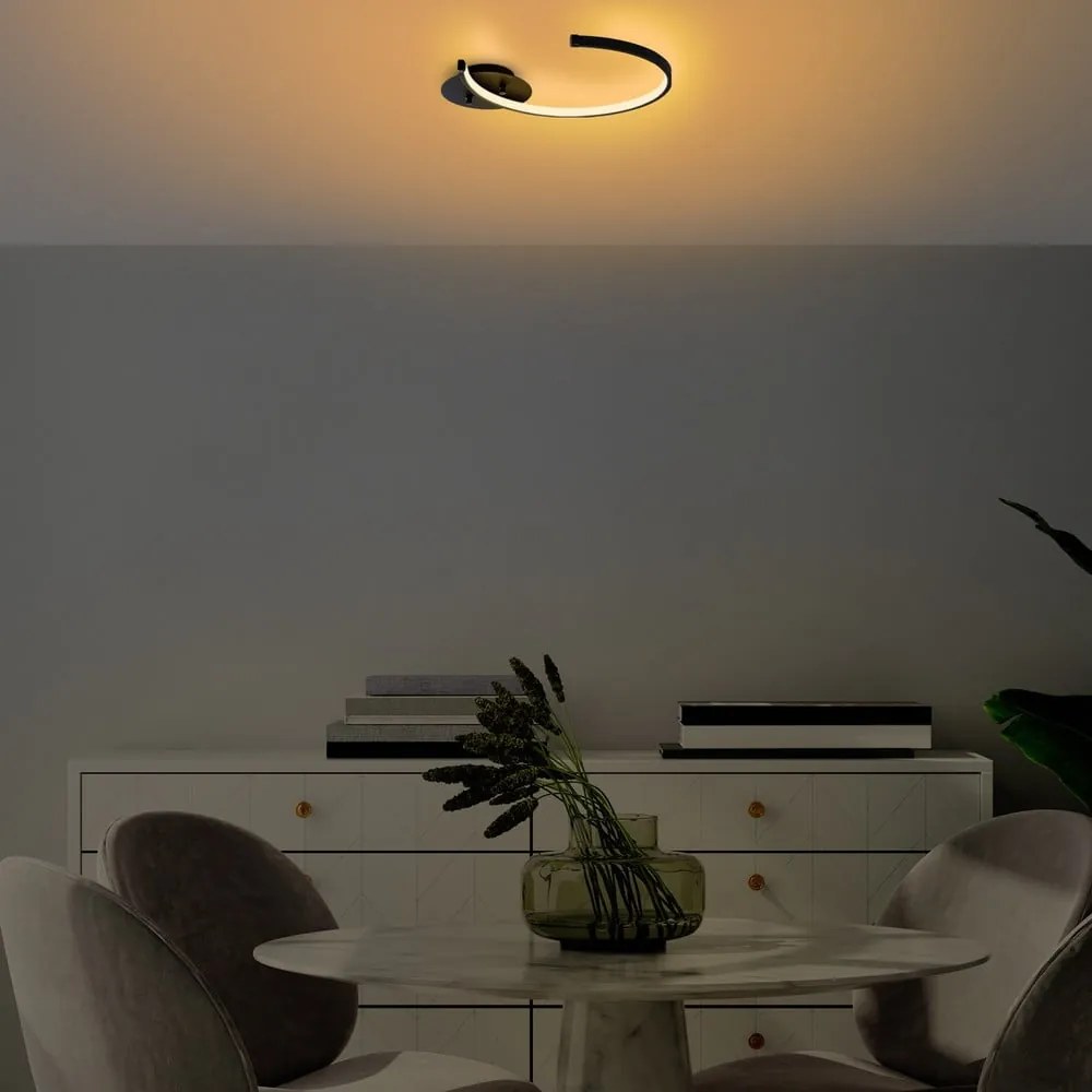 Czarna lampa sufitowa LED 33x46 cm Moon – Opviq lights