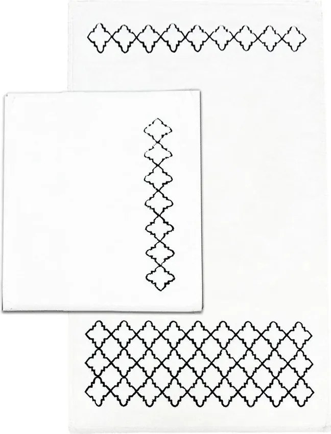 Kremowe dywaniki łazienkowe zestaw 2 szt. 60x100 cm Luxury – Foutastic