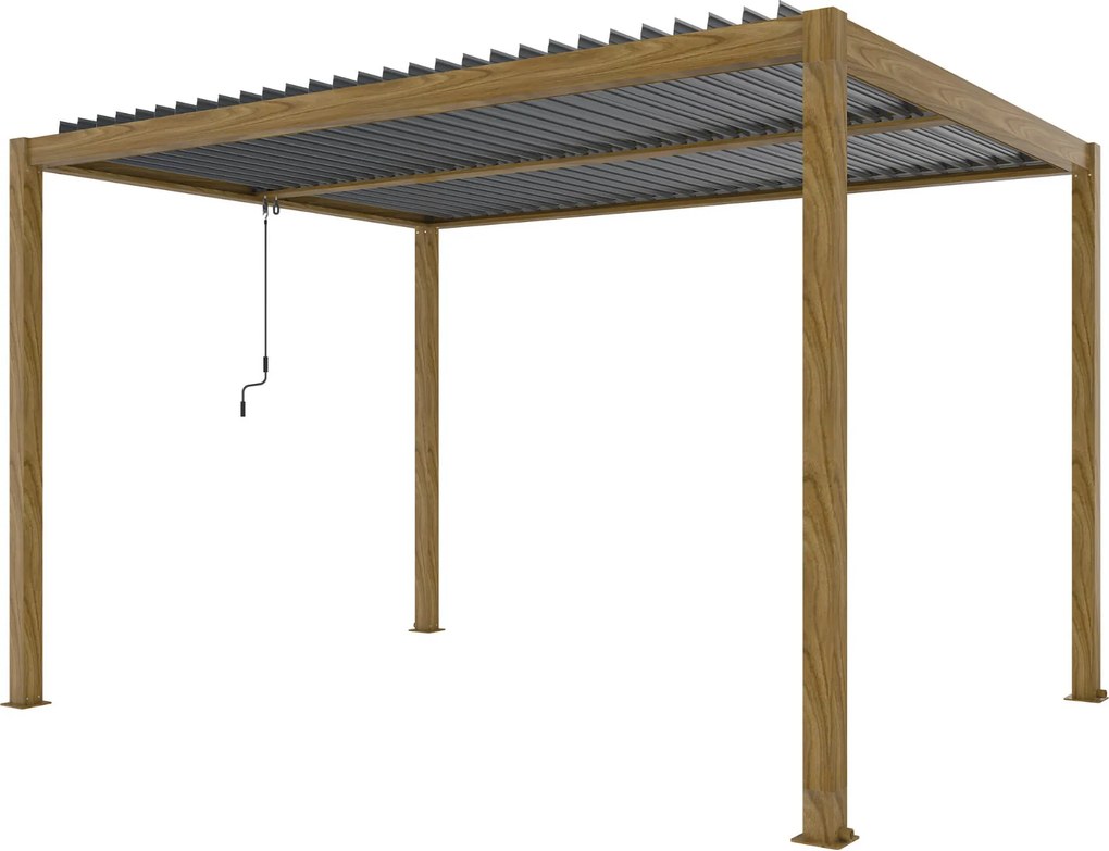 PERGOLA OGRODOWA LUXE 3X4X2.5M DREWNO Z LED
