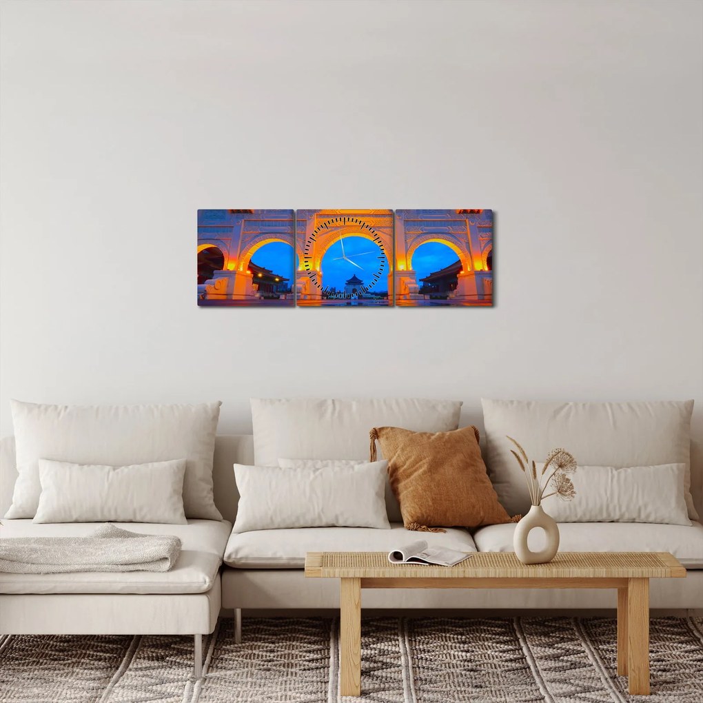 Obraz Tajwanu (z zegarem) (90x30 cm)