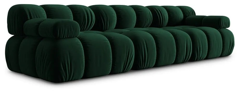 Zielona aksamitna sofa 282 cm Bellis – Micadoni Home