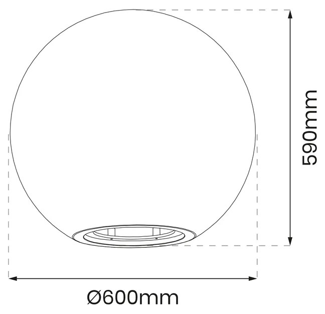 Kula Ogrodowa Globo Fi600 1xE27 60 cm