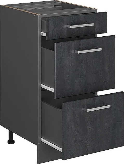 Szafka dolna do kuchni czarny beton 40x60x81.6 r-line