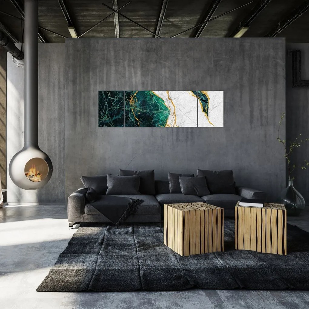 Obraz - Turkusowy marmur (170x50 cm)