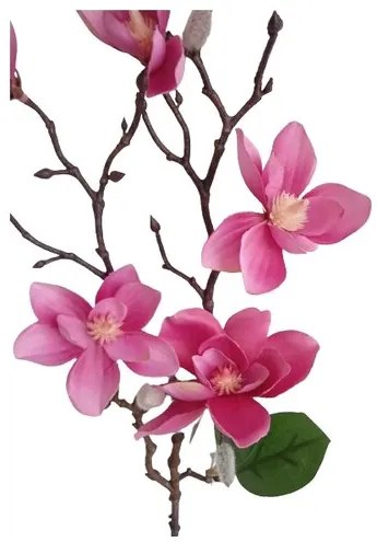 Sztuczna gałązka Magnolia ciemnoróżowy, 64 cm