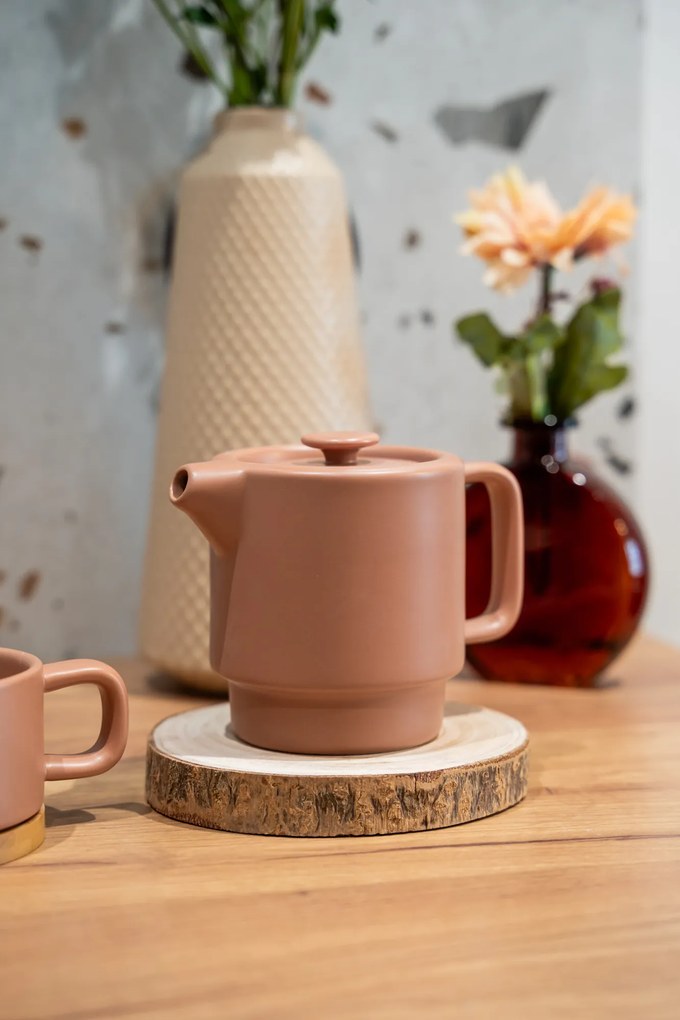 Dzbanek do herbaty z filiżanką NATURAL, 800 ml