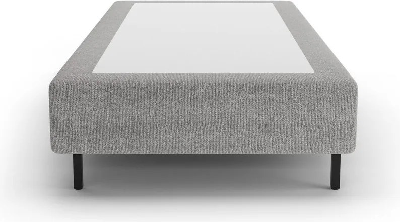 Szare tapicerowane łóżko jednoosobowe bez zagłówka 90x200 cm Whale – Micadoni