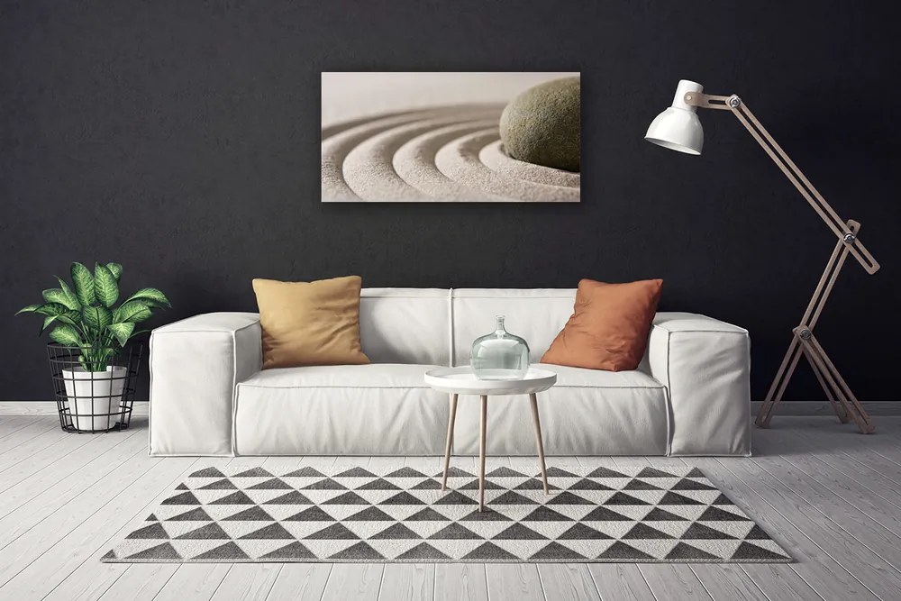 Obraz canvas Artystyczna Kompozycja z Piasku i Kamieni