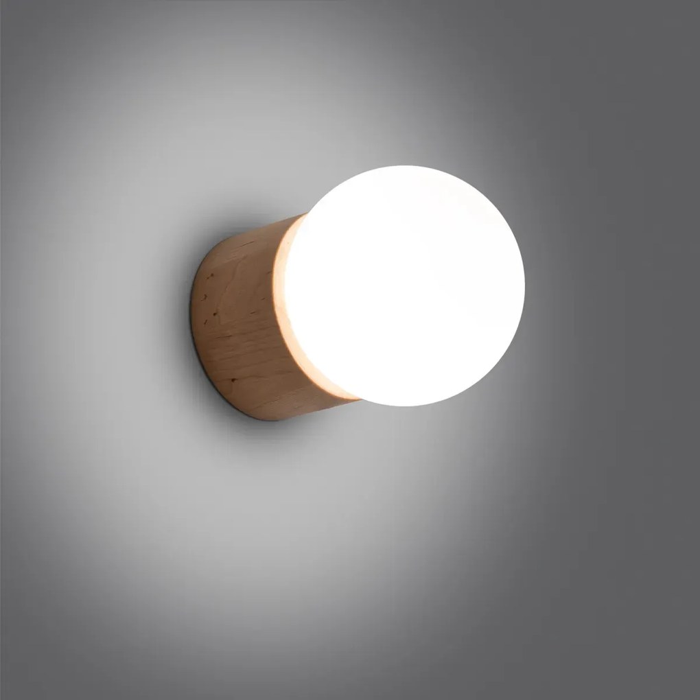 Kinkiet BOOMO drewniany SOLLUX LIGHTING