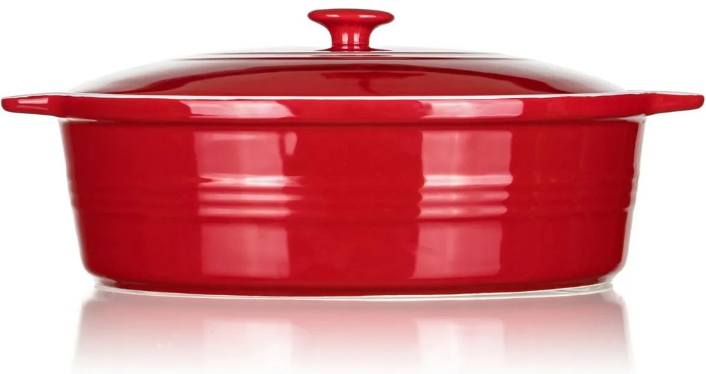 Banquet Foma naczynie żaroodporne owalne z pokrywką Culinaria Red 3,6 l, 3,6 l