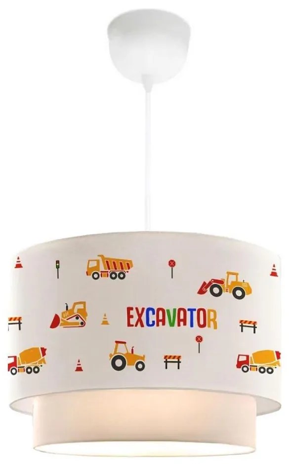 Dziecięca lampa sufitowa CANDY 1xE27/40W/230V biała/pomarańczowa
