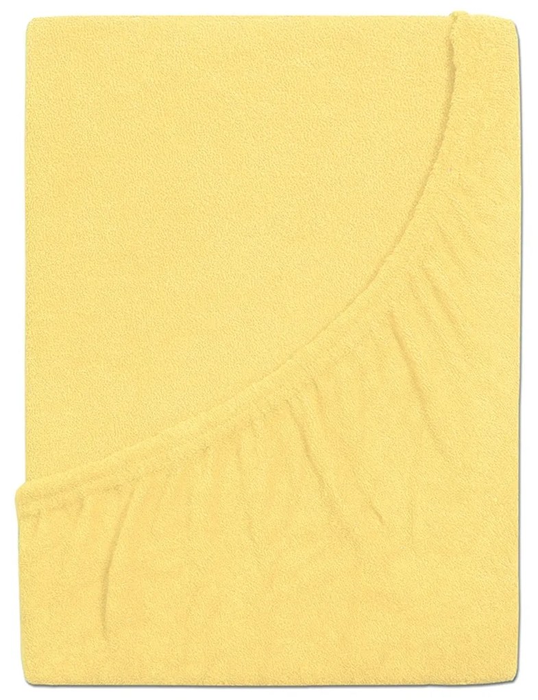 4Home prześcieradło frotte Ideal żółte, 90 x 200cm, 90 x 200 cm