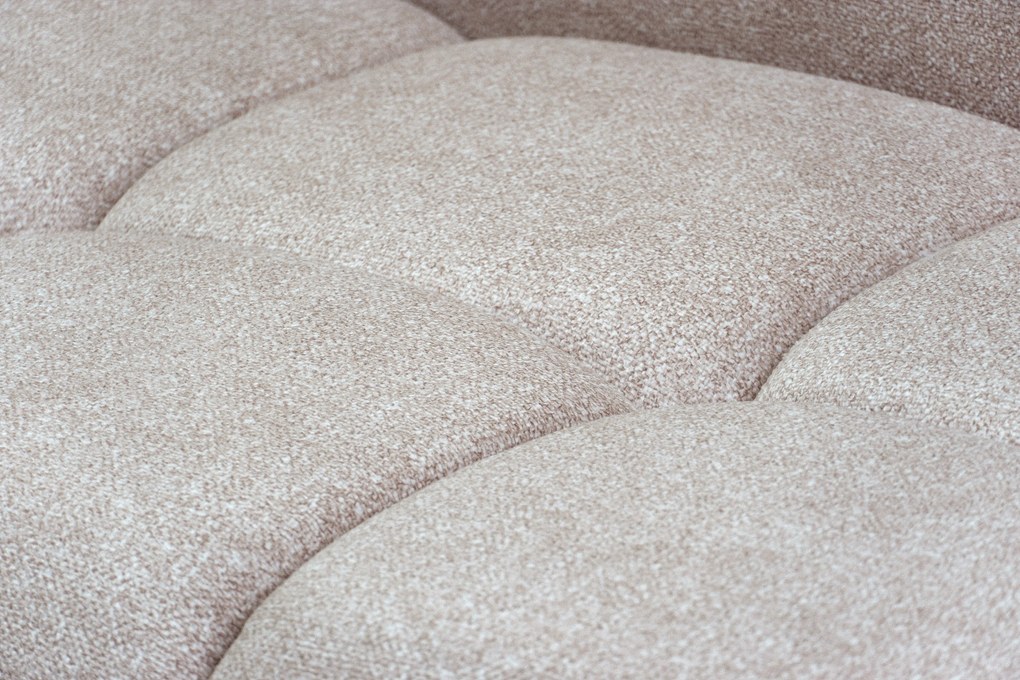 Narożnik Lerio prawostronny z funkcją spania - jasno beżowa dzianina hydrofobowa Blur 02