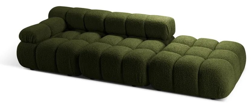 Zielona sofa modułowa z materiału bouclé 288 cm Bellis – Micadoni