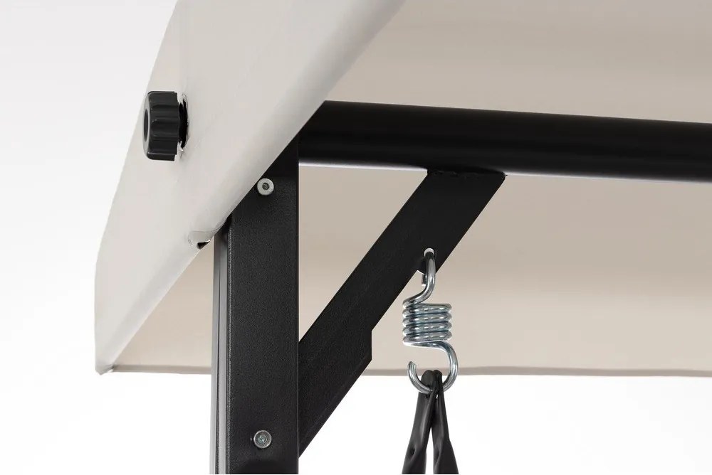 Antracytowo-beżowa metalowa huśtawka ogrodowa Taurus – Bizzotto