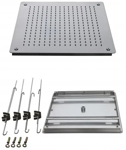 Deszczownica sufitowa XXL ze stali nierdzewnej DPG5005Super płaski - 50 x 50 cm - Montaż sufitowy