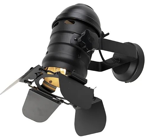 Industrialny reflektor studyjny czarny obrotowy i pochylny - Movie