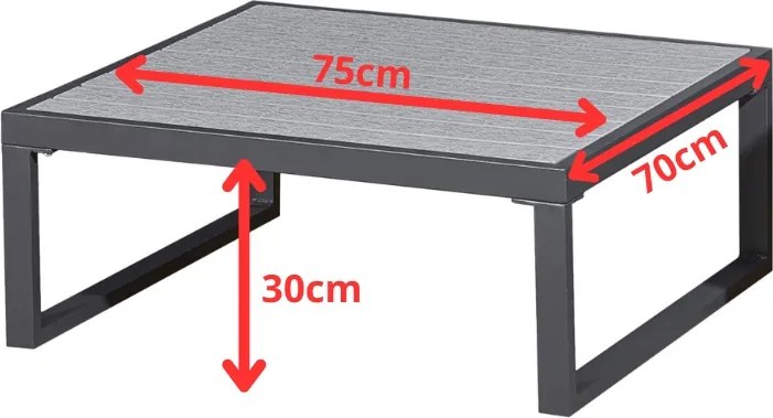 Stolik tarasowy z polywoodu Mostrare, 75x70 cm