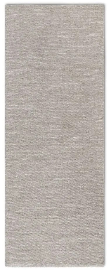 Beżowy chodnik z mieszanki wełny tkany ręcznie 80x200 cm Pradesh Linen White – Elle Decoration