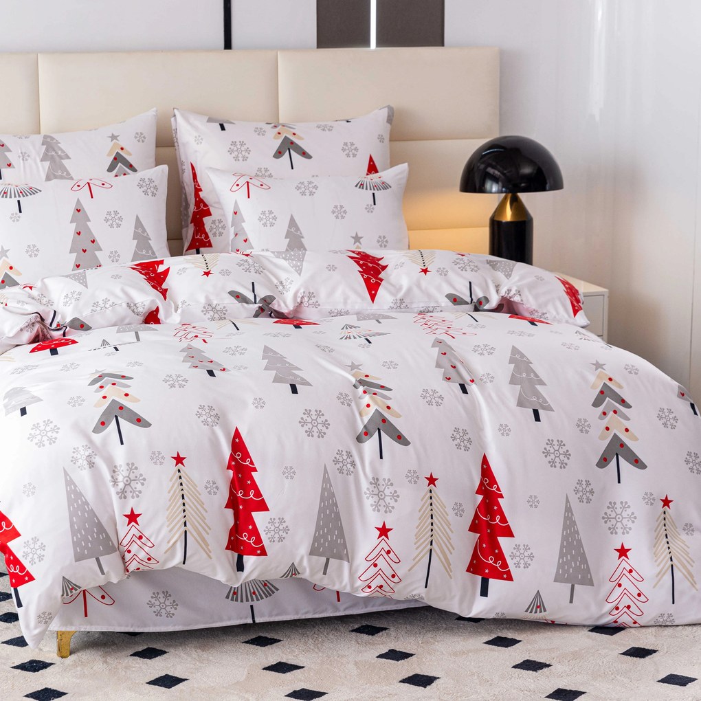 PrzytulneMieszkanie.pl PrzytulneMieszkanie.pl Pościel z mikrofibry JINGLE biała Rozmiar pościeli: 70 x 90 cm | 140 x 220 cm