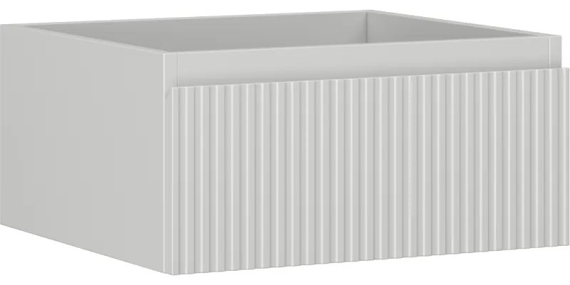 Mexen Rivel szafka łazienkowa podumywalkowa 50 cm, 1 szuflada, ryflowana , szara mat - 91A20-05023-1-BF62