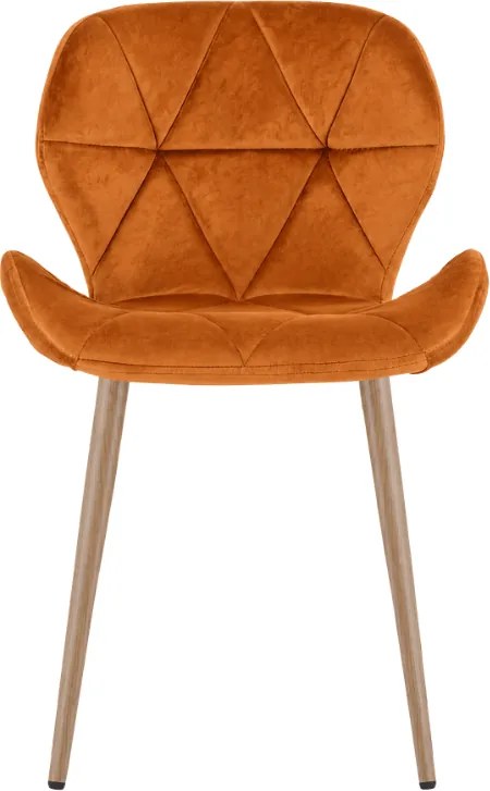 Krzesło jadalniane MANGO VELVET, terakota