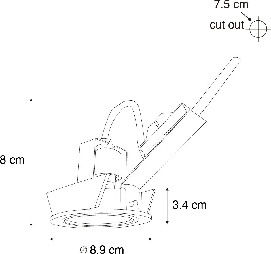 Nowoczesny wpuszczany reflektor brązowy ciemny - Cisco