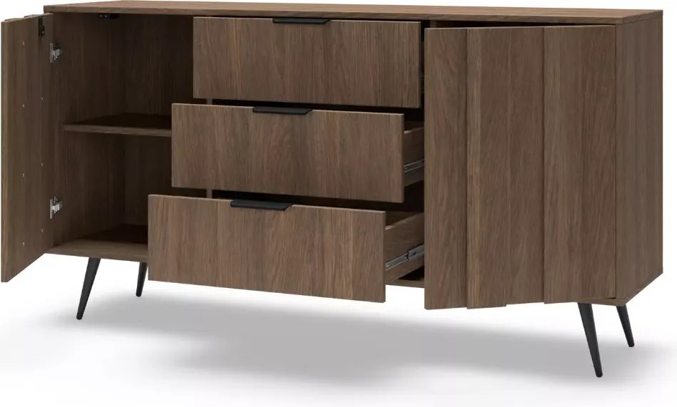 Komoda Dunin 153 cm 2D3S dąb Dunin elegancka nowoczesna komoda z szufladami