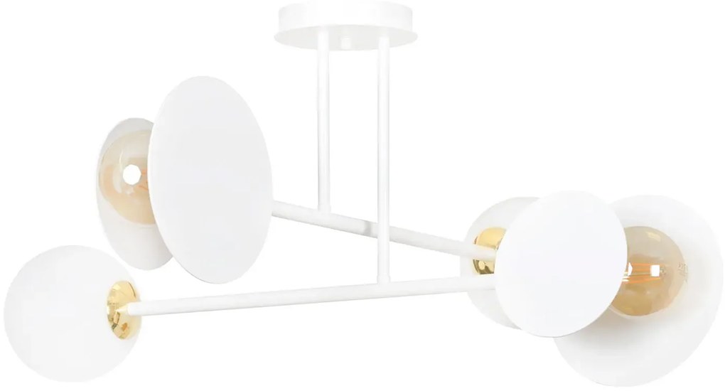 Biała metalowa lampa sufitowa - D008 D6-W34