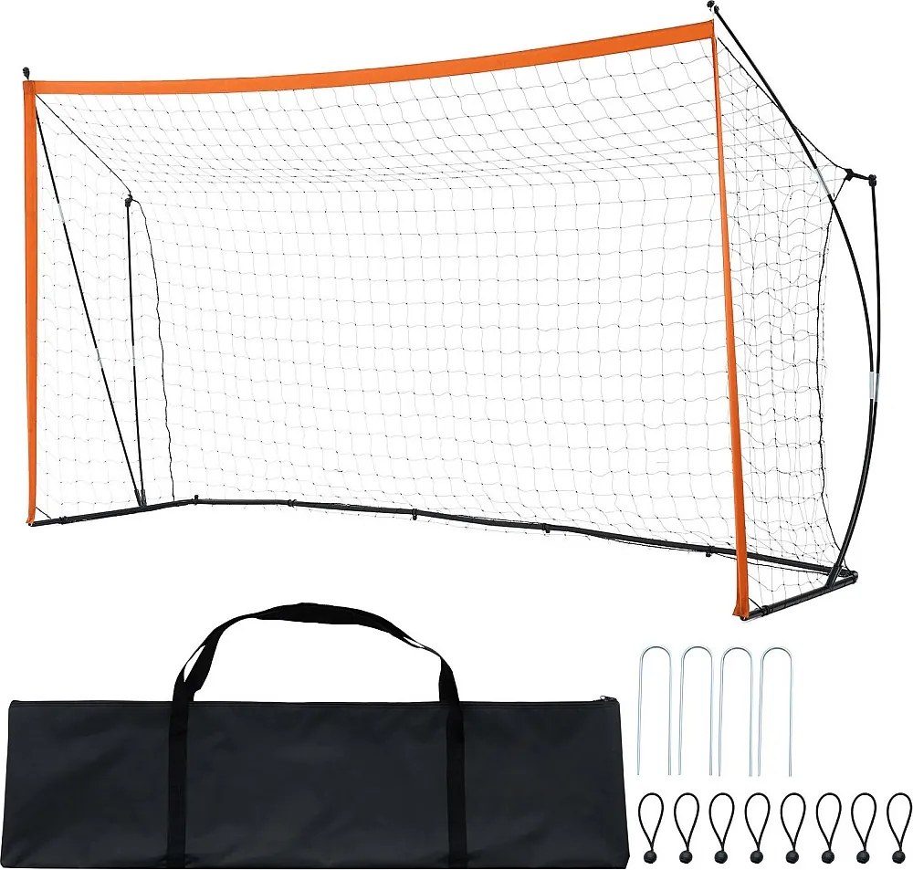 Bramka do Piłki Nożnej, SucceBuy 364x183 cm Przenośna Bramka do Piłki Nożnej, Dzieci, Torba Transportowa, Ogród
