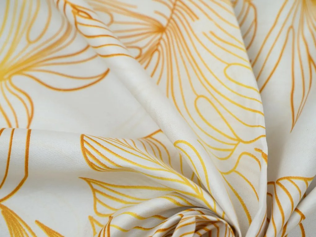 PrzytulneMieszkanie.pl PrzytulneMieszkanie.pl Pościel z mikrowłókna PALMERA kremowa Rozmiar pościeli: 70 x 80 cm | 140 x 200 cm