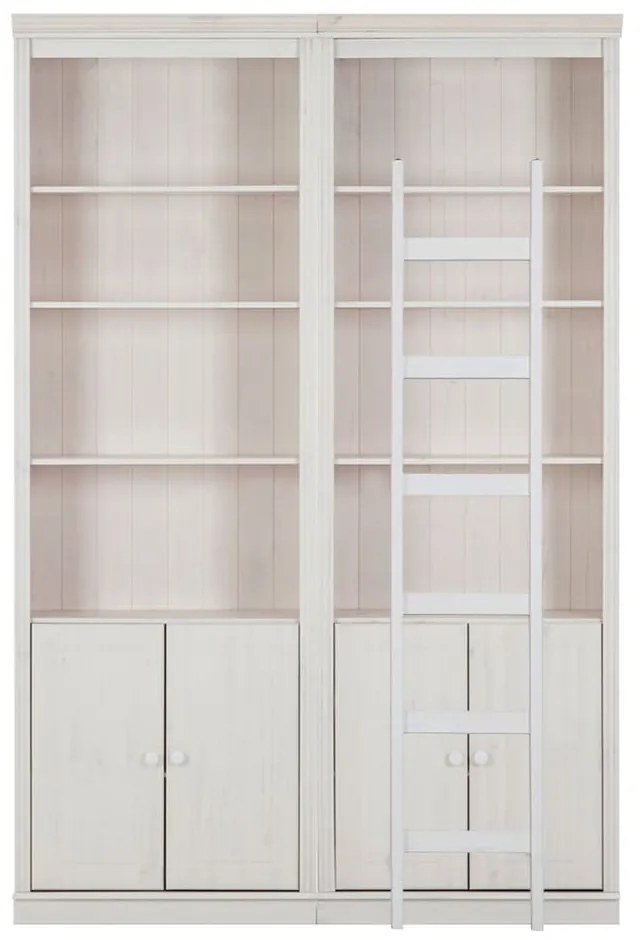 Biały regał z litego drewna sosnowego 148x223 cm Anita – Støraa