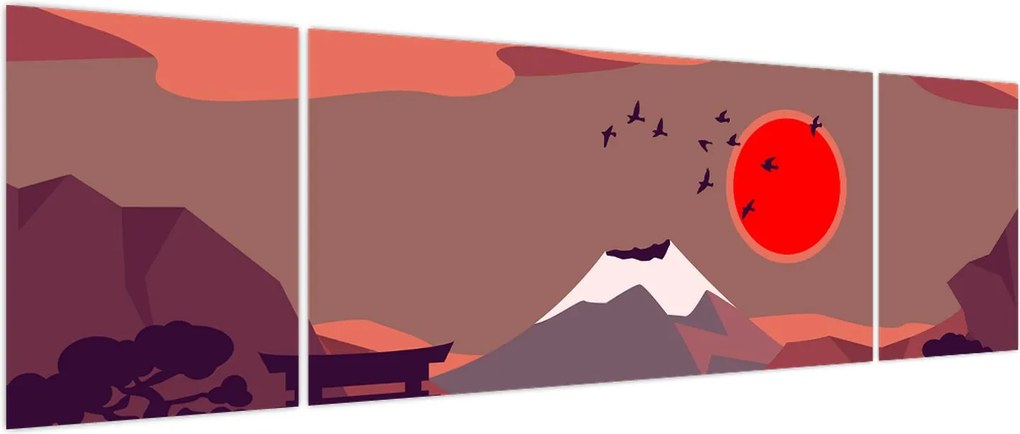 Obraz - Góry Fuji (170x50 cm)