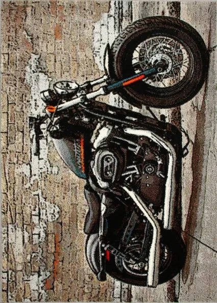 Dywan Koloreo Hobby szary - motor, harley 120x170 Prostokąt