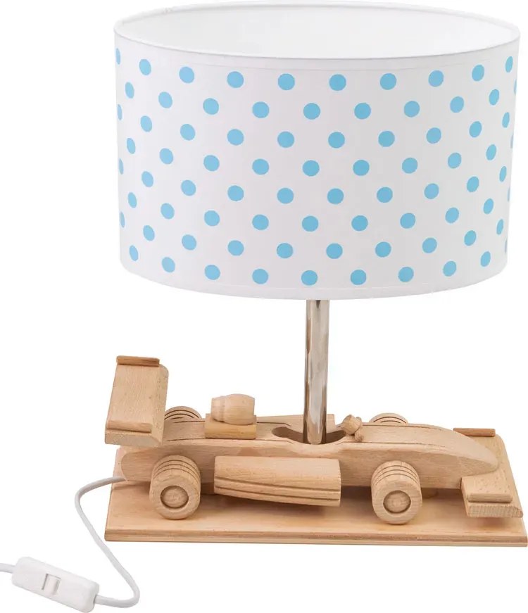 Biało-niebieska lampka nocna dziecięca auto - S191-Erega