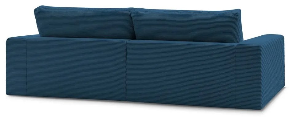 Ciemnoniebieska sztruksowa sofa 274 cm Leonard – Bobochic Paris