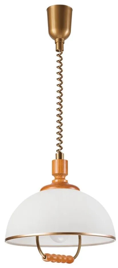 Lampa sufitowa RAMONA 1xE27/60W/230V beż/brąz, ściągana