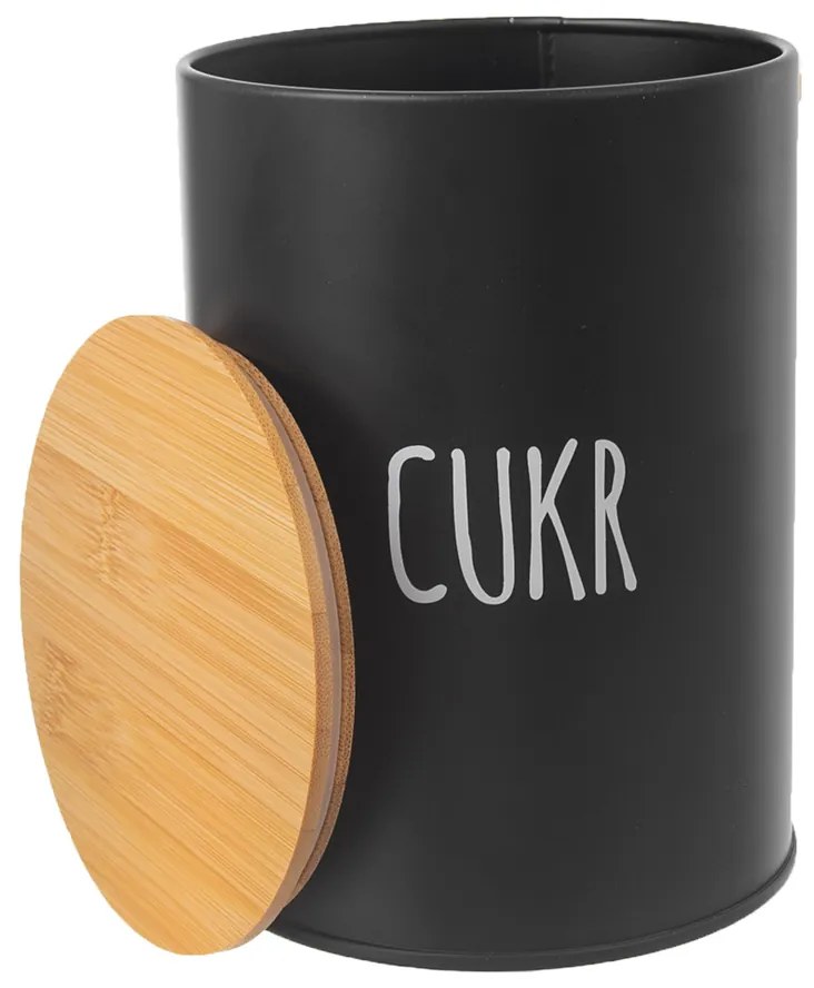 Orion Pojemnik blaszany na cukier BLACK