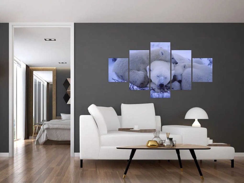 Obraz - Niedźwiadki polarne (125x70 cm)
