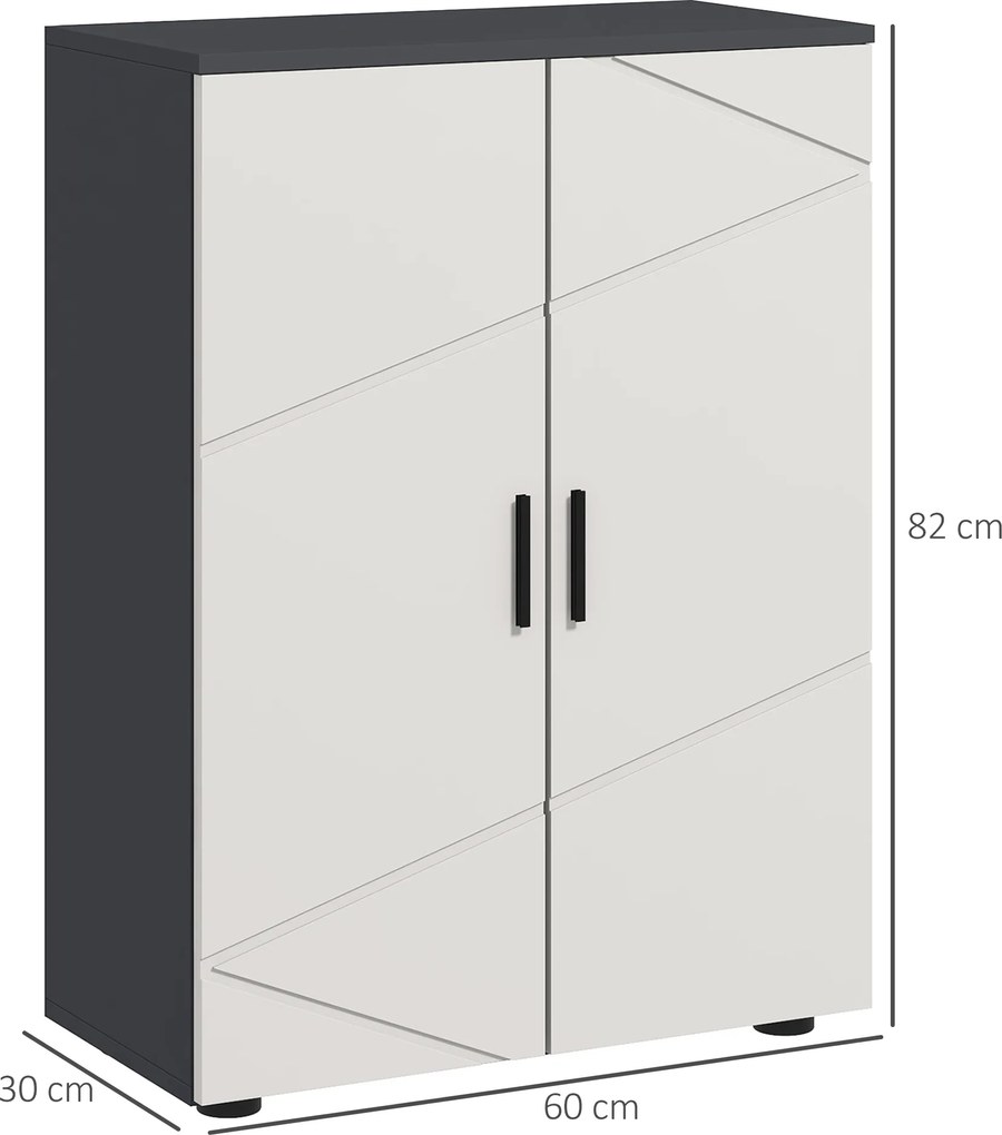 kleankin Szafka łazienkowa, Komoda do łazienki, Regulowane Półki, do 25 kg, Szara