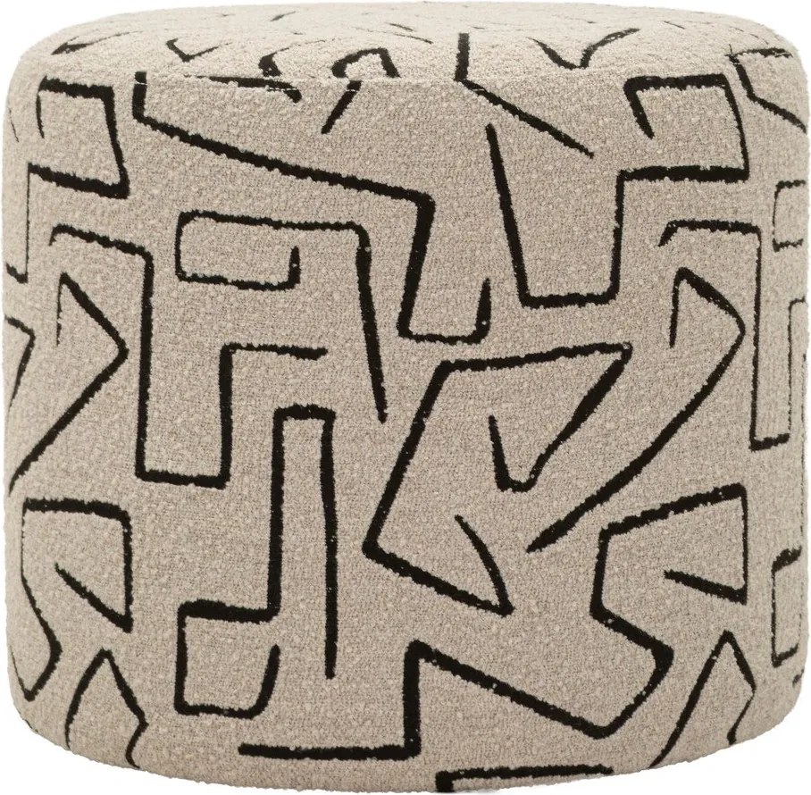 Beżowy puf z materiału bouclé Nairobi – Mauro Ferretti
